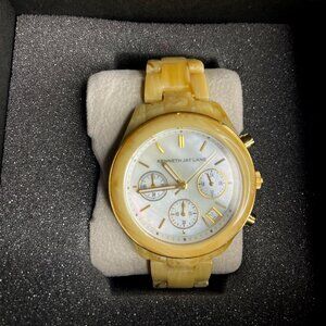 Kenneth Jay Lane Chronograph Watch – Gold-Tone & Mother of Pearl Dial
